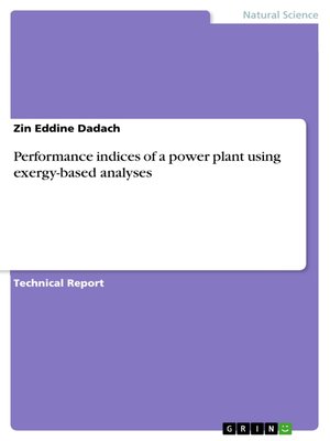 cover image of Performance indices of a power plant using exergy-based analyses